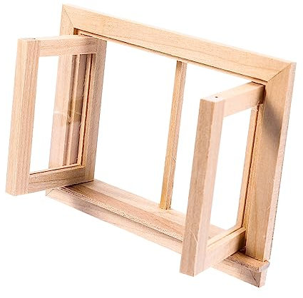 BESTonZON 1 Pz Modello Scorrevole Per Finestra Modello Di Finestra Simulato Decorazione In Legno Modello Di Mobili Squisiti Modello Di Fotografia Prop Ornamento In Miniatura Modello Mini