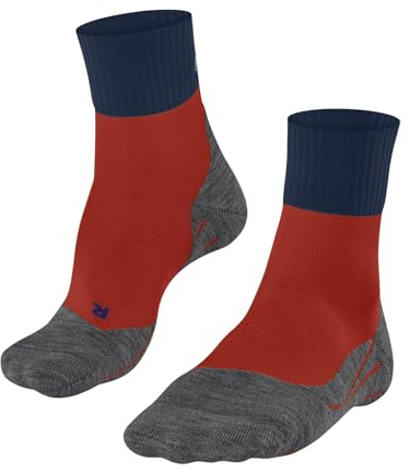 FALKE Herren Wandersocken TK2 Explore Cool Short M Sso Lyocell Funktionsmaterial antiblasen dick 1 Paar, Rot Red Sun 8181, 39-41