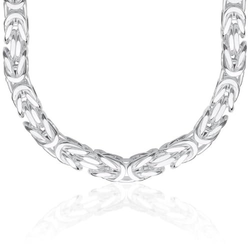 JEWLIX Herren Königskette aus Sterlingsilber, 10 mm