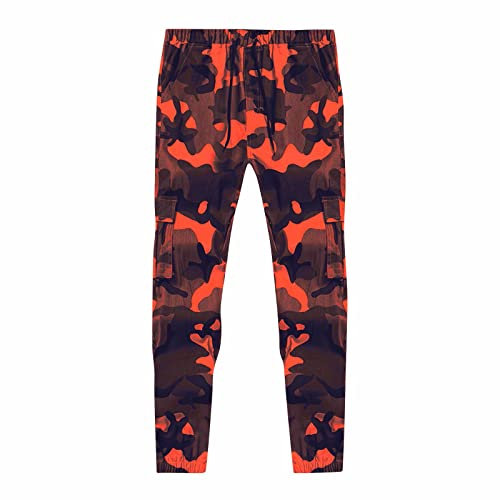 FeiBeauty Arbeitshosen Männer Trekkinghose Herren Zip Off Camouflage Druck Cargo Hose Mit Tasche Regular Fit Jogginghose Elastische Taille Arbeitslatzhosen