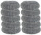 escleano | XL Stahlschwamm oval Topfreiniger, Topfkratzer, Reinigungspad 13x11x4 cm - 100% rostfreier Edelstahl (10 Stück)