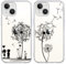 Yoedge 2 Stück Durchsichtig HandyHülle für iPhone 15 Hülle Löwenzahn Blumen 6,1, Transparent Silikon Handy Hülle für iPhone 15 Case Muster Aesthetic Mädchen Frauen Geschenk Schutzhülle Cover