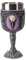 Pacific Giftware Verre en forme de crâne de corbeau 8 floz en résine avec calice en acier inoxydable avec motif floral et crâne de corbeau parfait pour la décoration de la maison gothique