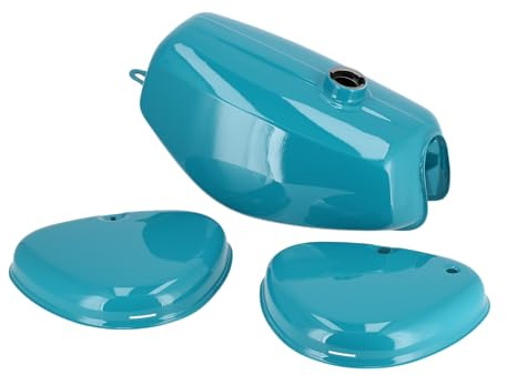 Set: Tank + Seitendeckel, Wasserblau RAL 5021 - für Simson S50, S51, S70