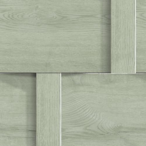 World of Wallpaper Harrow Weave Wood Panel Wallpaper - Modern Wallpaper for Living Room, Bedroom, Fireplace - Decorative Luxury Wall Paper with Woven Effect Pattern & 3D Effect (Sage Green) 3106