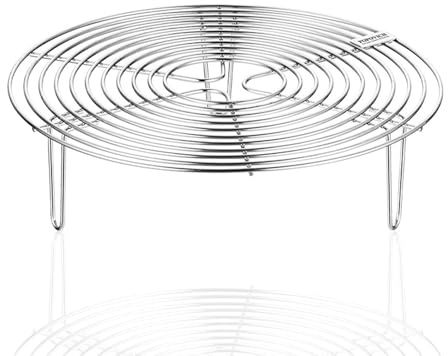 Docache Acero Inoxidable Vaporera Rejilla Redonda, para cocinar, Inserto de Acero Inoxidable Rejilla para cocinar, Vaporera Inserto Rejilla para Tartas (20 x 7cm)