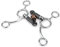 aqxreight Pferdkau-Edelstahl-Knebel mit Schwarzem Stahlmund für Reitfleisch Lose Volle Wangenknebel D-Ring Snaffle Bits