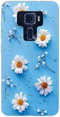 Coque en plastique rigide compatible avec Asus Zenfone 3 (Ze520Kl), motif fleurs