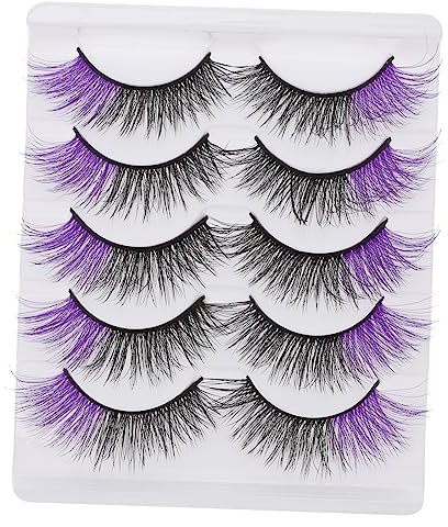 GALPADA 5paia Ciglia Finte Naturali Ciglia Pack Scatola Adatte Per Quotidiano e Speciali