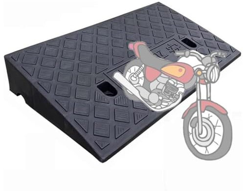 rutschfeste Auto Rampe 3-22cm Hoch Leichte Tragbare Türschwellenrampe Auffahrkeil Schwerlast Rollstuhlrampen Hohe Belastung,50x27x8cm