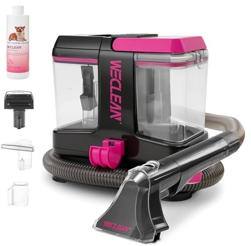 WECLEAN Nasssauger Polsterreiniger Gerät Teppichreiniger für Teppich,Sofa | Auto mit Reinigungsmittel, Waschsauger Ideal für Haustierflecken