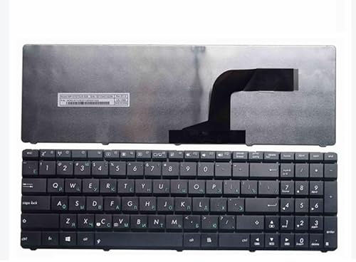 QFFOZSW Tastiera Portatile Russa per ASUS K53 X55A X52F X52D X52DR X52DY X52J X52JB X52JR X55 X55C X55U K73B NJ2 RU Nero
