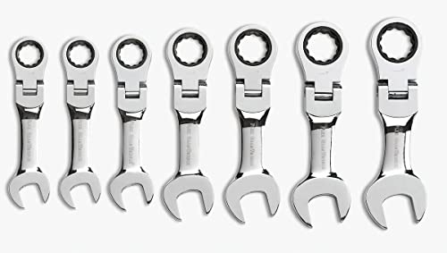GEARWRENCH 7 Pc 72T Stubby Ratcheting Combination SAE Wrench Set | 9570