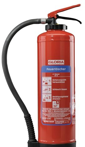 Gloria W9EASY Wasserfeuerlöscher 9l Brandklasse: A Inhalt 1St.