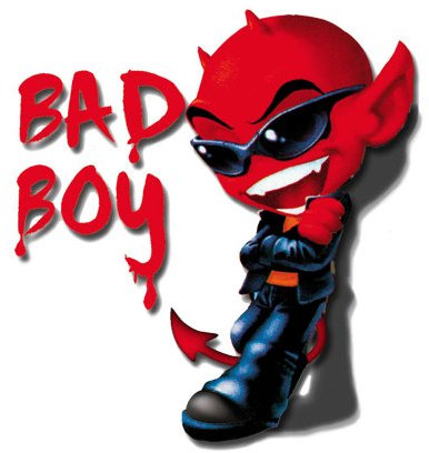 Avisa Aufkleber Bad Boy - 12x11cm