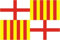 U24 Aufkleber Barcelona Stadt Flagge Fahne 8 x 5 cm Autoaufkleber Sticker