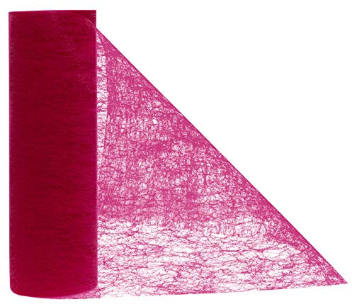 jb® 20m Tischband Tischläufer Tischvlies Vlies Vliesband Kommunion Konfirmation Tischdeko Band Dekostoff Deko Breite 23cm (Fuchsia)