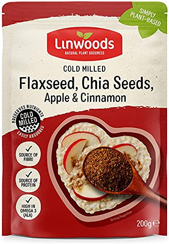 Linwoods Milled Flaxseed Chia Apple & Cinnamon 200g 4 Pack