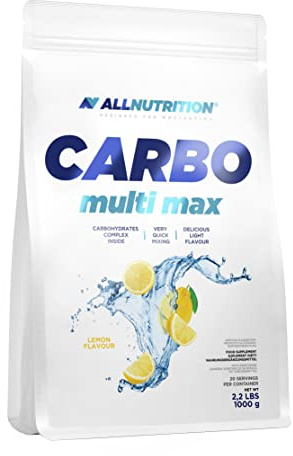 ALLNUTRITION Carbo Multi Max Kohlenhydrat-Nahrungsergänzungsmittel - Erhöht die Ausdauer des Körpers bei langen Trainingseinheiten Erhöht den Glykogenspiegel - 20 Portionen Zitrone