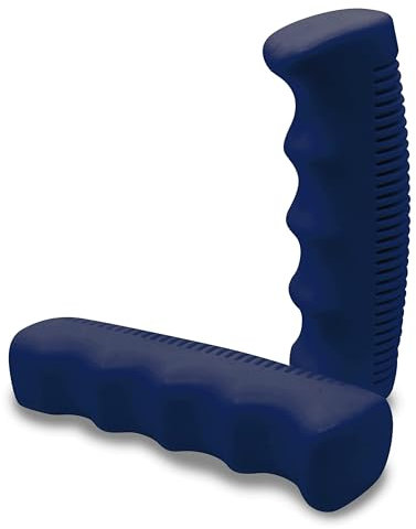 Retro Fahrradgriffe Blau Gummi rutschfest weich 1 Paar Blau Vintage Fahrradlenker Griffe Hollandrad City-Bike Damenfahrrad Herrenrad Grips Gummigriffe Klassische Lenkergriffe Fahrradgriff 22mm