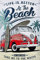 Nostalgic-Art Retro Blechschild, 20 x 30 cm, VW Bulli – Beach – Volkswagen Bus Geschenk-Idee, Original Lizenzprodukt (OLP), aus Metall, Vintage Design, Blechschilder Sprüche