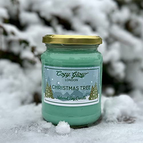 Cozy Glow Candela di soia grande dell'albero di Natale