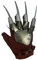 Quickdraw Halloween Freddy Krueger Rasierer-Klauen-Handschuh für Kostüm, gruselige Hand, braun, M