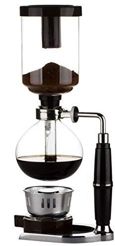 ASDQWER 3-5 Cup Syphon Maschine Vacuum Kaffeemaschine zum Brühen von Kaffee und Tee mit verlängertem Griff, Kaffee-Glas Syphon Syphon, Kaffeemaschine Filter,5