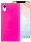 Omorro for iPhone XR Rectangle Edge Neon Phone Case, Fluorescence Color Flexible Soft Slim Rubber Bumper Chic Rectangle Strengthen Shockproof Protective Hot Pink Girly Case Neon Rose
