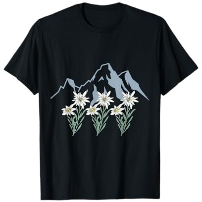 Berge Suisse Alpes Edelweiss Panier Fleur des Alpes T-Shirt