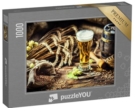 puzzleYOU: Puzzle 1000 Teile „EIN Glas frisches, kaltes Bier“ – aus der Puzzle-Kollektion Getränke
