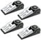 EMDMAK Door Stop Alarm with 120DB Siren Door Stop for Home & Travel (Black) (Pack of 4)