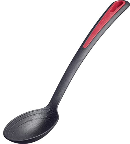 Westmark Gemüselöffel, Hochhitzebeständig bis 270 °C/ 518 °F, Extra tiefer Löffelkopf, Mit innenliegender Skala: 15, 30 und 45 ml, Kunststoff, Gentle Plus, Schwarz, 28612275