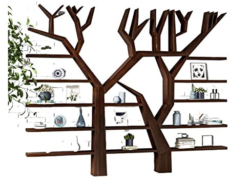 VIORED Libreria Multifunzionale Libreria a Forma di Albero da Parete Creativa Display impiccagnamente Libreria Decorativa (Color : B)