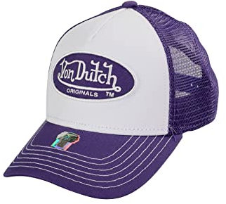 Von Dutch Trucker Cap Boston White Purple Weiß Lila, Size:OneSize
