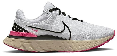 Nike React Infinity Run FK 3, Herren-Sneaker, White Black Pearl White 101, 43 EU