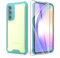 MOONESS Cover per Samsung Galaxy A54 5G Custodia con Vetro Temperato,Hard PC + Morbido Silicone TPU Case per Samsung Galaxy A54 5G - Blu