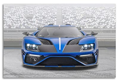 JONZA Rennauto-Poster für Ford GT40 Sportwagen, dekoratives Gemälde, Leinwand, Wand- und Kunstbild, Familien-Schlafzimmer, Dekoration, 30 x 45 cm