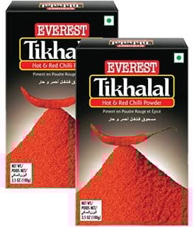 Everest Various Seasoning Masala Powder - A Mixture of Spices Adds Taste - Aromatic & Enhances the flavor of the meal - Simplifies & Speeds Up The Cooking Process (Tikha Chilly Powder 100g, Pack of 2)