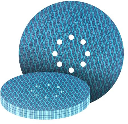 GZKTY Lot de 15 disques abrasifs excentriques de 225 mm - 8 trous - Grain 60 - En forme de Losange - anti-colmatage - Pour Ponceuse Girafe