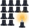 Sporgo 12 Stück Lampenfassungen E27: E27 Fassung Flach E27 Sockel Lampenfassung, Universal E27 Lamp Socket Adapter für LED Glühlampen,Energiesparend Lampen Fassung, Schwarz