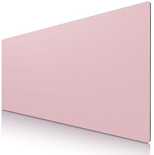 CSL XXL Speed Gaming Mauspad Titanwolf 900 x 400mm, Premium PU-Leder XXL Mousepad, Tischunterlage Large Size, verbessert Präzision & Geschwindigkeit - Stabiler Halt auf glatten Oberflächen, Rosa