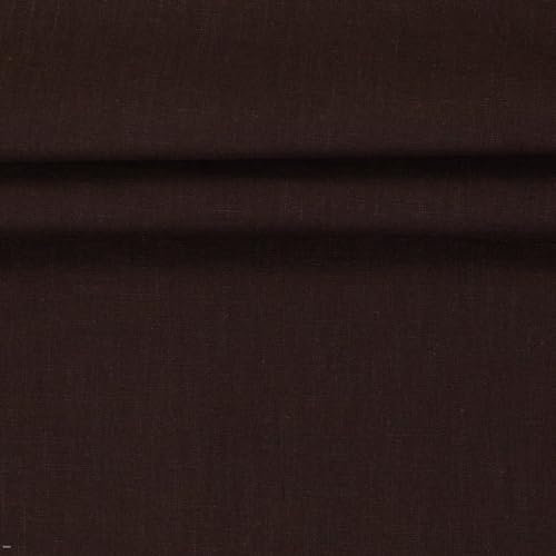 100% Leinen VENEDIG 0,5m 235g/m² Leinenstoff Sommerleinen Meterware Mittelalterstoff (Braun)