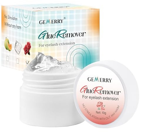 GEMERRY Individual Lash Remover Cream - Lash Glue Remover 10g for Eyelash Extensions - Low Irritation, Fast Acting (Rose)