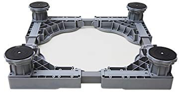 MissYin Tumble Dryer Stand Universal Protable Washing Machine Base 47.5-63cm Adjustable Floor Trays Heightening Refrigerator Holder Bracket Anti-Vibration for Fridges Freezers 4/8/12 Feet (4 feet)