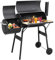 DKIEI BBQ Grill, Portable Outdoor Charcoal Barbecues wite Wheels, Large Barrel BBQ Grill Includes Temperature Gauge & Air Vents, 2 in 1 Barbeque and Smoker, Great for Outdoor Backyard, Patio, Parties