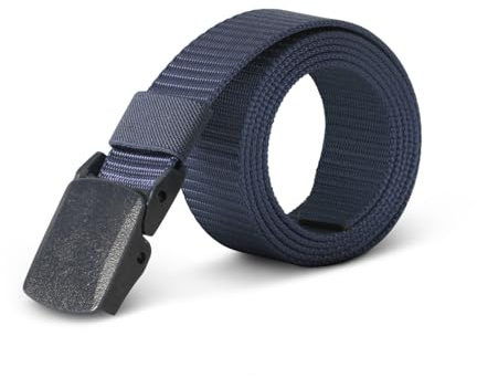 Bestlivings hemmy Canvas Unisex Stoffgürtel 130cm lang 3cm breit, Verstellbarer Arbeitsgürtel ohne Löcher - Kunststoffschnalle - Gürtel für Damen und Herren