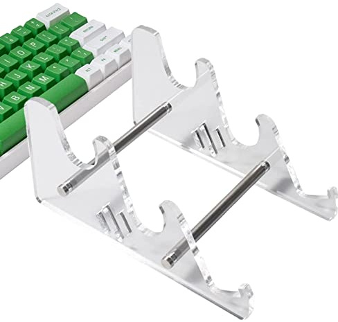 Aizuoni Acrylständer Für Keyboards, Tragbares Tastatur-Display-Regal, Brieftaschen-Display-Ständer Mit Verschiedenen Reifen,Transparenter Display-Tastaturhalter Für Das Home Office