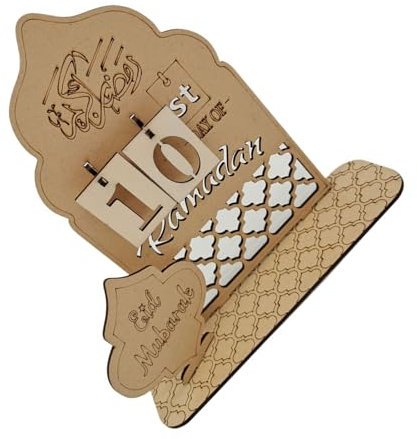 Countdown-Kalender, Holz, Ornamente, Tischdekoration für Party, Heimbedarf