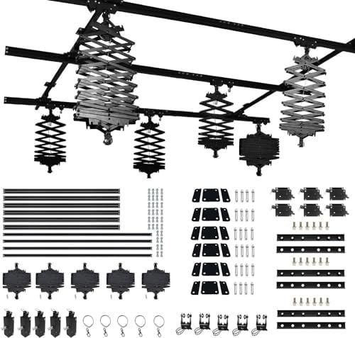 DATOUBOSS 4m x 5m Fotografie Deckenschienensystem Komplettset mit Studiobeleuchtung Stützschienensystem, verwendet für Live Broadcast Studio Fotografie Flash Spezialisierte Ausrüstung (4.0x5.0M-A1)